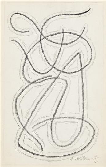 ABRAHAM WALKOWITZ Group of three abstract pencil drawings of Isadora Duncan.